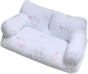 Cat Sofa Bed Puppy Sleeping Bed Pet Nest Small Dog Sofa Kennel for Kittens Cat All Breed, L and Light Blue