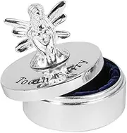 Landmark Silver Tooth Fairy Box Boy Girl Christening Gift Present Storage Box Elegant Compact 4cm High
