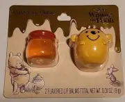 New Disney Winnie The Pooh - 2 Flavored Molded Lip Balms Set - Honey Pot & Pooh