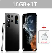 2024 Original S24 Ultra Smartphone 5G 7.0HD 16G+1T Dual Sim Cellphones Android Cell Phone Face Recognition 7000mAh Mobile Phone Black 16G 1TB EJ