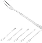 TEMPNAP 6pcs Stainless Steel Fruit Forks Reusable Appetizer Dessert Forks for Parties Effortless Serving Easy Cleaning for Fruits Salads Cakes