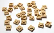 Lego - Lot of 32 - Tan, Plate 1 x 1