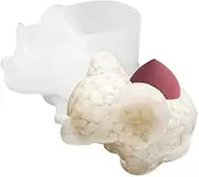 Wehous Silicone Elephant Shaped Holder Resin Mold Creative Epoxy Resin Casting Mould Little Item Organizer Cute Jewelry Storage Box DIY Resin Handicrafts Art Supplies Ideal Gift Home Decor