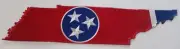 Tennessee State 3 Star Patch 12 inches by 3 inches Iron / Sew on patch