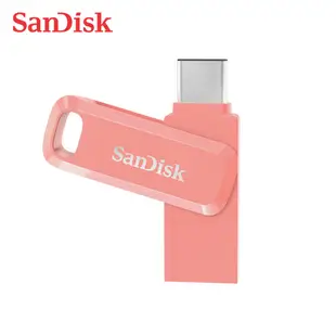 SanDisk Ultra GO 蜜桃橘 OTG 旋轉隨身碟 64G (SD-DDC3-PC-64G)