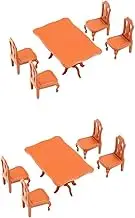 Alasum 2 Sets Kids Table and Chairs Mini Table and Chair Kids Resin Table and Chairs Child