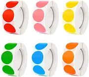 Adhesive Dots Colourful Sticker Dots, 6Rolls Round Coding Circle Dots Stickers Labels,Colourful Round Coding Circle Dot Labels Stickers,Colourful Labels Marking Dots,Dot Stickers Coding Label Stickers