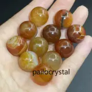 10pc Wholesale Natural carnelian Ball Quartz Crystal Sphere Reiki Healing 15mm+