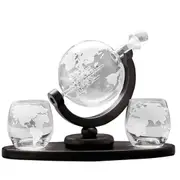 Globe Wine Decanter Glass Bottle Divider Whisky Liquor Dispenser For Home Bar