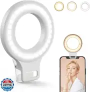 Clip on Ring Light, Kimwood Rechargeable 60 LED Selfie Ring Light for Phone,