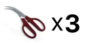 Norpro Shrimp/Prawn Deveiner Stainless Steel Curved Scissors 6518 (3-Pack)