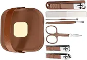 Travel Nail Kit, Scissor Ear Pick Tools Nail Grooming Kits, Travel Hygiene Kit, Nail Care Portable Grooming Set with Case for Manicure Pedicure
