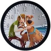 SCOOB Scooby Doo Wall Clock Large 12" Black Frame Glass Face Non-Ticking G51