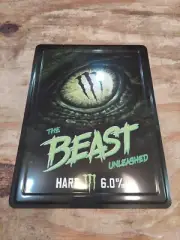 Monster Energy THE BEAST UNLEASHED Hard Drink Metal Tin Tacker Bar Pub Sign