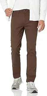 [Amazon Essentials] Goodthreads Men's Slim-Fit 5-Pocket Comfort Stretch Chino Pant, Brown, 28W x 28L