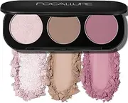 FOCALLURE Blush and Highlighter Palette,3 in 1 Contour Palette,Cruelty-Free Matte Bronzer Powder,Shimmer Illuminator Highlighters for a Glowing Look,#08