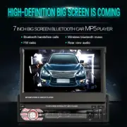 Car Audio Bluetooth 7" Single DIN Radio Touch Screen Stereo Flip out MP5 Player