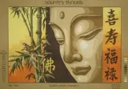 Buddha, Birds and Bamboo Tapestry Design Printed On Canvas TFJ-5001