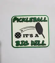 [LETS GO CORNHOLE] Pickleball its a Big Dill Funny Patch for Players Bag Pack Backpack hat Clothing Jacket not Tennis Patches Great Gift