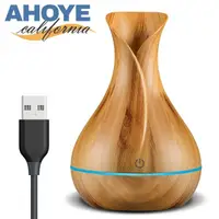 在飛比找momo購物網優惠-【AHOYE】木紋水氧機130mL USB供電 加濕器 香薰