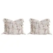 2x LVD Cushion Chunky Knit Pebble Throw Pillow Home/Lounge/Sofa Decor 50cm Sqr