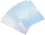 STOBOK Elegant Classic Letter Paper Cloudy Decoupage Design 64pcs Writing Sulies for Greeting Cards Card Stock