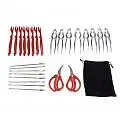 27PCS Seafood Tools Set Zinc Alloy Crab Crackers Plastic Lobster Shellers US