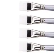 4x Jasart Short Flat Sz 5/16 Acrylic/Watercolour Paint Brush Synthetic WH Taklon