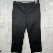 Nordstrom Dress Pants Mens 42x30 Smartcare Wrinkle Free Cotton Classic Black NWT