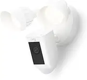 All-new Ring Floodlight Cam Wired Plus with motion-activated 1080p HD video, White