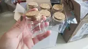 12 Pack Small Glass Jars with Cork Lids 50ml Mini Bottles for DIY Crafts New