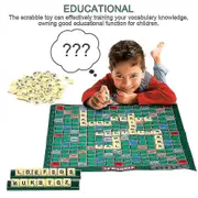 Portable Scrabble Board Game Family Kids Adults Educational Toy Puzzle Game Toy Board Spelling Table Yj51-2
