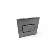 Brushed Stainless Steel Switch M2 10a 3 Gang 2 Way Switch For Static Caravan
