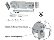 CRL 105° Hold Open Adjustable Overhead Concealed Door Closer S-Package