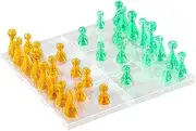 Oshhni Chess Board Set Educational Chess Game Classic Game 32Pcs Chess Pieces Interactive Toy Chess Checker Set for Family Reunion