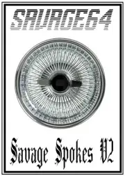 1:64 scale Savage Spokes V2 custom wheels and tires (Chrome)