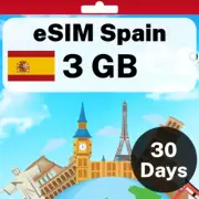 eSIM Spain - 3 GB - 30 Days - Travel eSIM | QR code activation