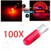100X Red T5 74 Instrument Dashboard Incandescent Mini-Wedge Bulb Light For GMC