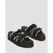 Dr. Martens Myles Faux Fur Platform Sandals Men's Sz. 11 WOMEN'S 12 Suede