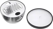 [Lurch] RazorTech EDS 220272 Parmesan Grater with Lid and Crumb Tray Stainless Steel 13 x 6 cm