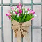 Spring Artificial Tulip Flowers Patio Porch Front Door Hanging