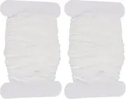 uxcell Chenille Fly Tying Total 10 M, 2 Pack Rayon Chenille Fly Tying Materials Line Fly Thread Supplies for Making Fishing Hook Jig Making Fly Patterns Fly Fishing, White