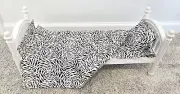Bedding Set-Sheet, 2 Pillows, Comforter for 18 in Doll-handmade - Black & White