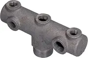 Air Compressor Switch Bracket, Pneumatic Drive 32mm Diameter Valve Connector Holder Cast Iron Good Tightness Pump Accessories 6 Way for Valves Connection