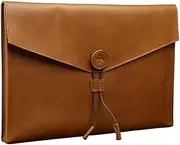 [DUBENS] Genuine Leather Business Briefcase Men Handbag Clutch Bag New Pattern Large Capacity A4 Document Bags iPad Package Laptop Bag (Brown)