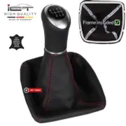 Leather ICT gear shift knob gaiter boot for Ford Kuga 2 DM2 6gear thread red C65