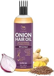 TNW-The Natural Wash Onion Hair Oil for Strong & Healthy Hair With Black Seed Oil Extracts Suitable for All Hair Types | Onion Oil Prevents Hair Fall - No Mineral Oil & Synthetic Fragrance - 100 ml