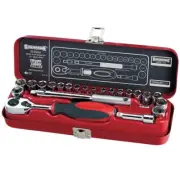 SIDCHROME 1/4" Drive Imperial AF/Metric Mini Socket Set - 23 Piece SCMT12110