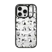 iPhone 16 Pro Impact Ring Stand Case MagSafe Compatible Panda Yoga