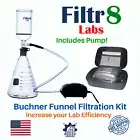 Fast and Hands-Free Lab Filtration | Filtr8 Buchner Funnel Flask Kit with Pump